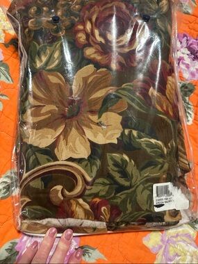 Ralph Lauren Balmoral Floral Jacquard Tablecloth in Brown, Green, Red, and Cream